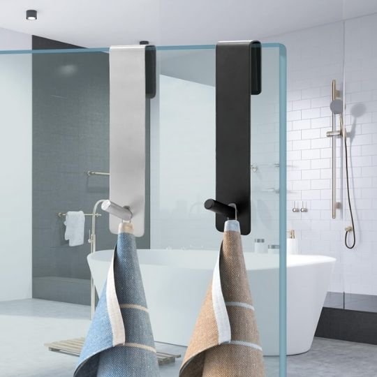 porte serviette salle de bain deux couleurs