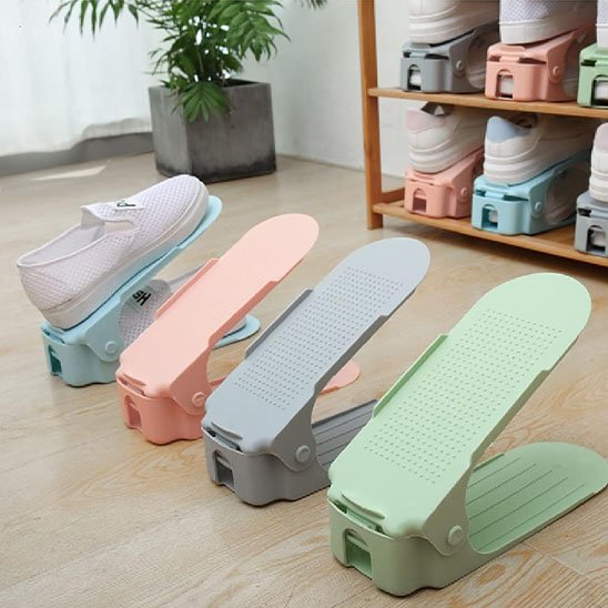 Rangement chaussure empilable différentes couleurs