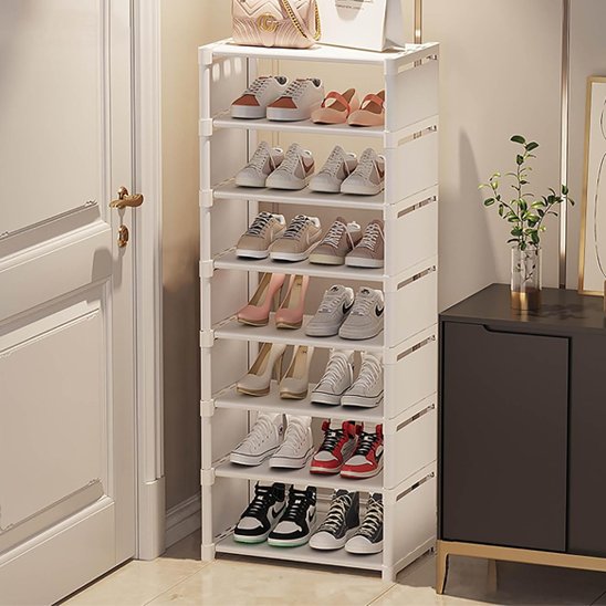 Rangement chaussures huit niveaux large
