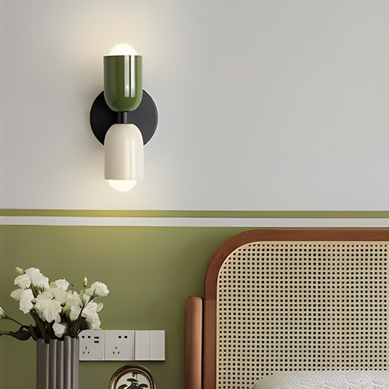 Applique mural chambre vert blanc