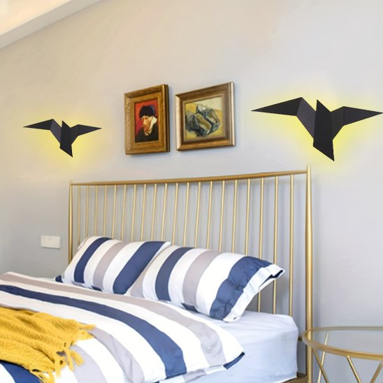 Applique murale chambre double noire