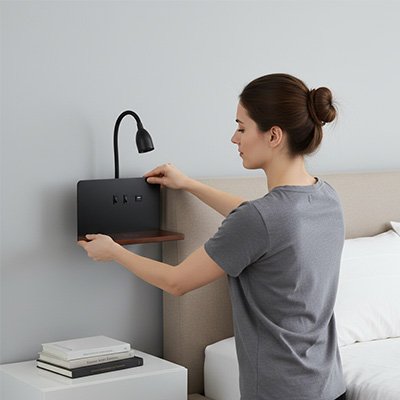 Applique murale chambre installation