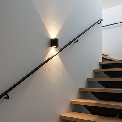 Applique murale escalier noire