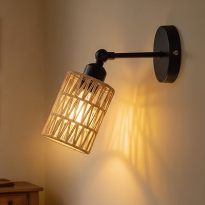 Applique murale rotin 