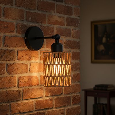 Applique murale rotin 