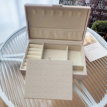Boite a bijoux beige prestige rangement