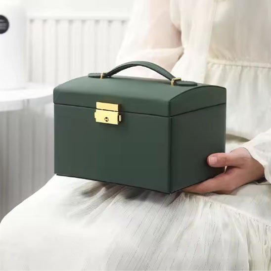 boite a bijoux élégante verte