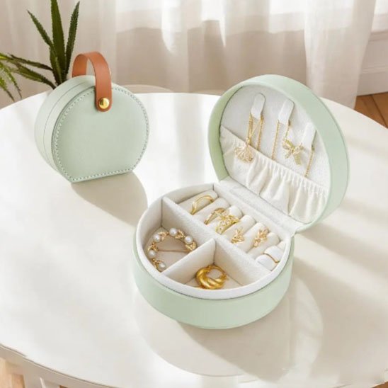 boite a bijoux raffinée matcha ouverte
