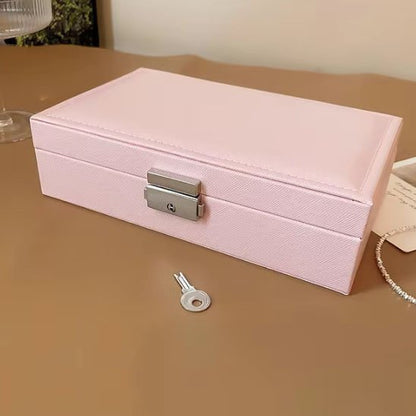 Boite à bijoux rose fermée