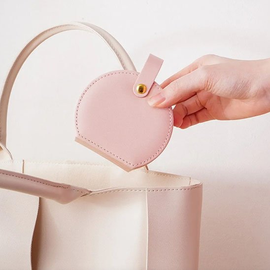 boite a bijoux rose portable