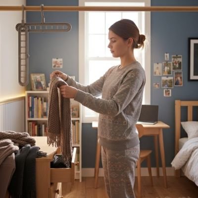 Cintre chambre rangée