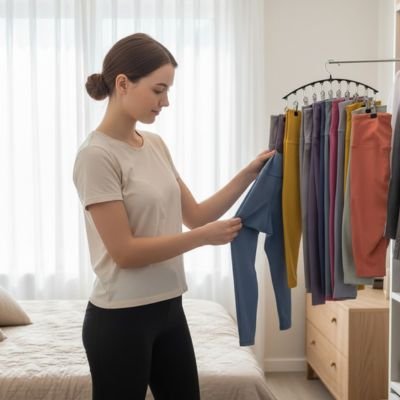 Cintre pour pantalon prise bleue
