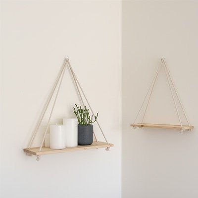 Etagere bois épurée bougie