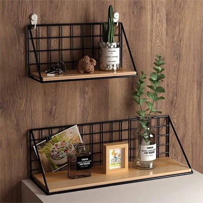 Etagere bois rangement cactus bougie