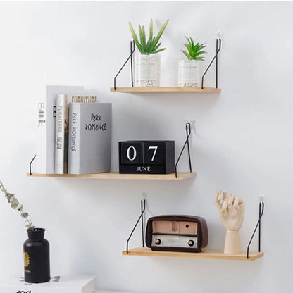 Etagere bois​ rangement livres déco fleurs
