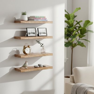 Etagere murale bois marron décoration parfaite