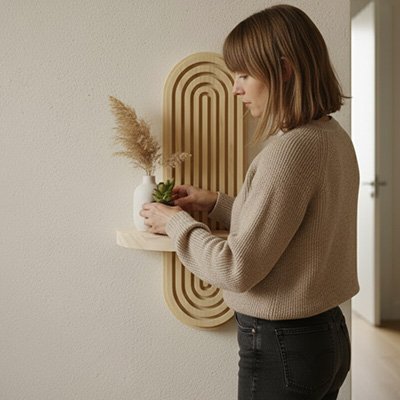 Etagere murale bois style epuré