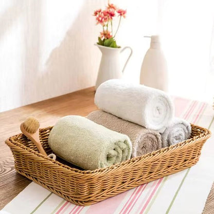 panier osier rangement articles da douche