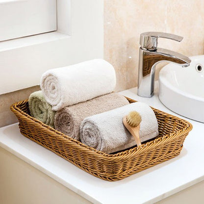 panier osier rangement salle de bain