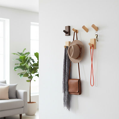 porte manteau bois ligne pure chambre simple minimaliste