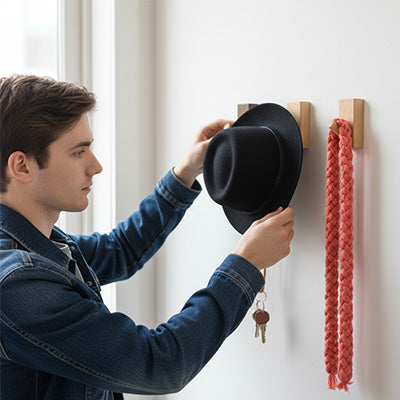 porte manteau bois ligne pure chambre utilisation