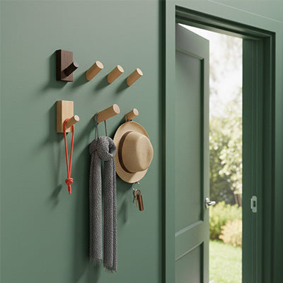 porte manteau bois ligne pure entrée