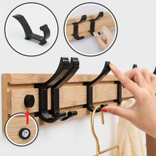 porte manteau bois mural modulable