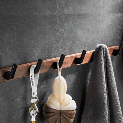 Porte manteau bois noir accessoires suspendus 