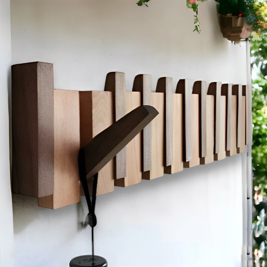 Porte manteau bois pegs horizontaux