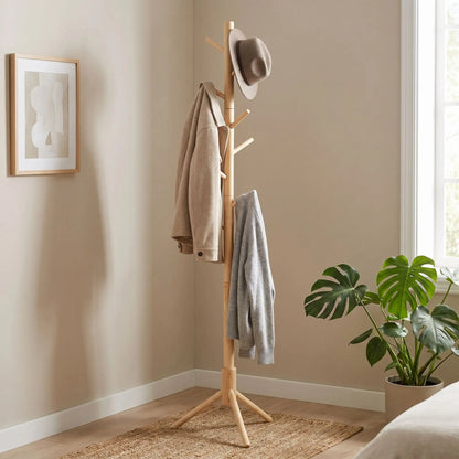 porte manteau bois pied lifestyle chambre