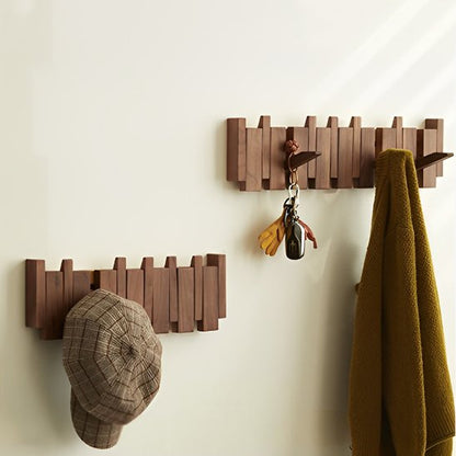 Porte manteau bois rangement entrée