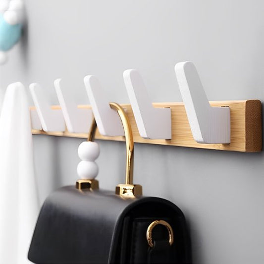 Porte manteau bois variante en blanc