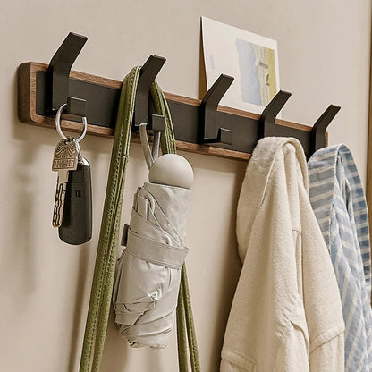 porte manteau mural bois accroches vêtements