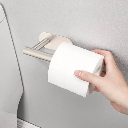 Porte papier toilette mural argenté simple