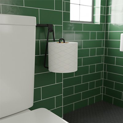 Porte papier toilette vertical moderne  