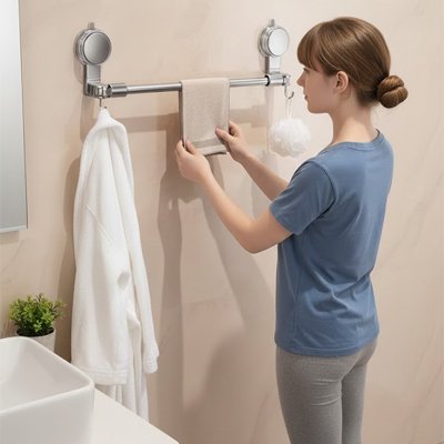 Porte serviette mural salle de bain multi accroche