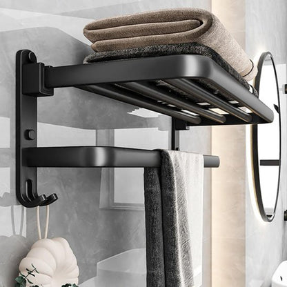 Porte serviette salle de bain avec étagère murale