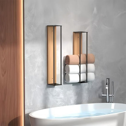 Porte serviette salle de bain mural en vertical deux hauteurs