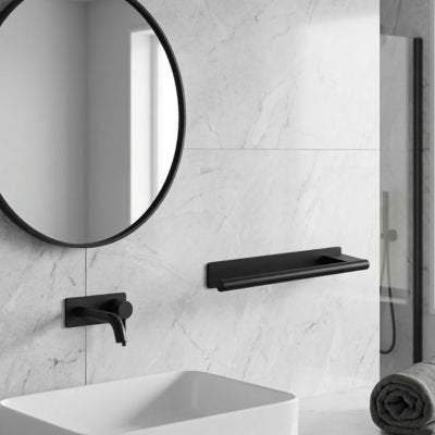 Porte serviette salle de bain noir assorti au décors