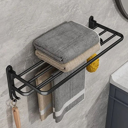 Porte serviette salle de bain rangement avec accessoires