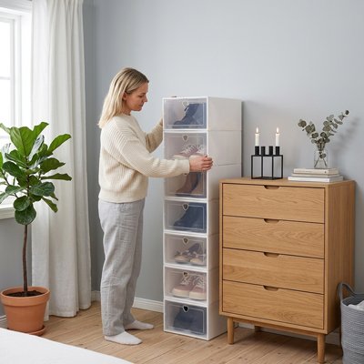 Rangement chaussure chambre empilement vertical