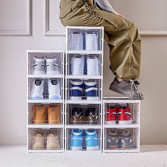 Rangement chaussures boîtes pyramide