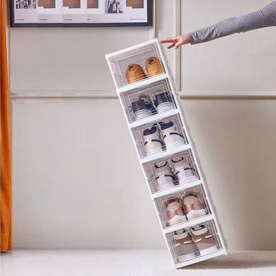 Rangement chaussures boîtes stabilité
