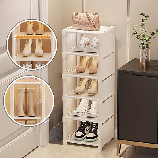 Rangement chaussures cinq compartiments organisés