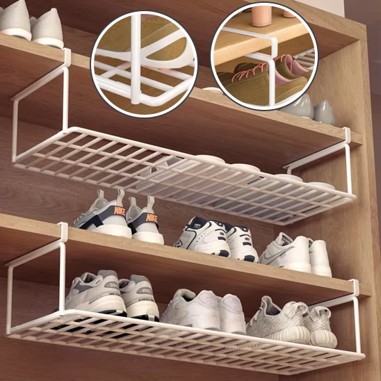 Rangement chaussures étagère blanche