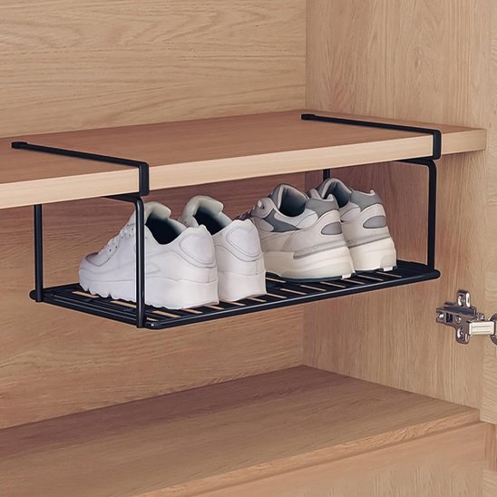 Rangement chaussures étagère noire