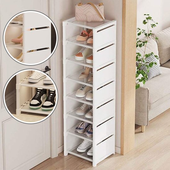 Rangement chaussures huit niveaux focus compartiments