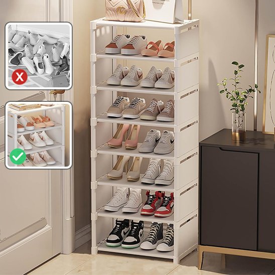 Rangement chaussures sept niveaux optimisés