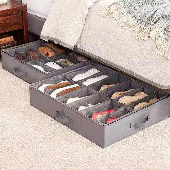 rangement chaussures sous-lit deux boites